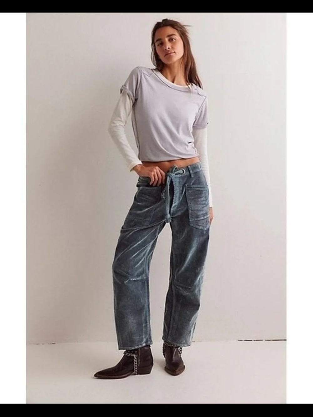Free People Moxie Barrel Jeans - Picture 1 of 5